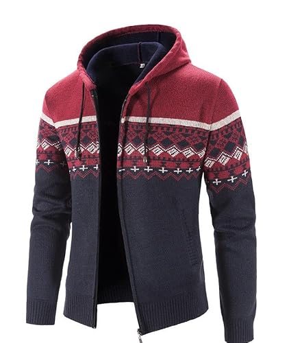 Lay U HOME Männer Plus samt Dicke Gradient Color Pullover Männer Pullover Mode lässig mit Kapuze Jacke Strickjacke von Lay U HOME