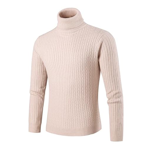 Lay U HOME Männer Rollkragen Pullover Männer Herbst und Winter Pullover Casual Fashion einfache Twist Pullover von Lay U HOME