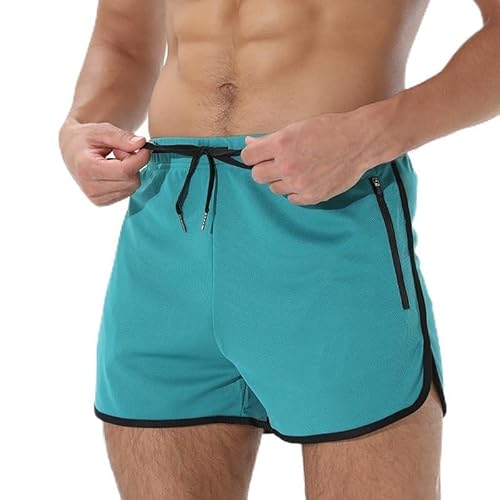 Lay U HOME Männer Running DREI-Punkt-Shorts Fitness schnell trocknend übung Tasche mit Reißverschluss mesh-Shorts große Größe von Lay U HOME