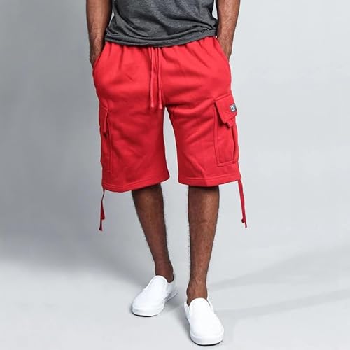 Lay U HOME Männer Sommer Shorts lässige fünf-Stück Hosen Herren Multi-Tasche Loose Straight Shorts von Lay U HOME