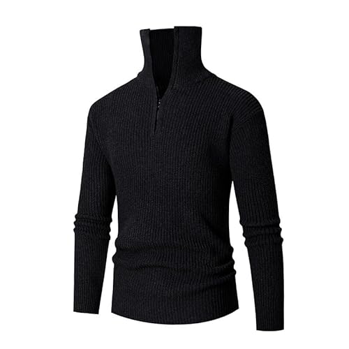 Lay U HOME Männer warm Slim fit Bodenbildung Shirt Männer halbe-Rollkragenpullover Kette inneren Stricken Pullover Casual Pullover Männer von Lay U HOME