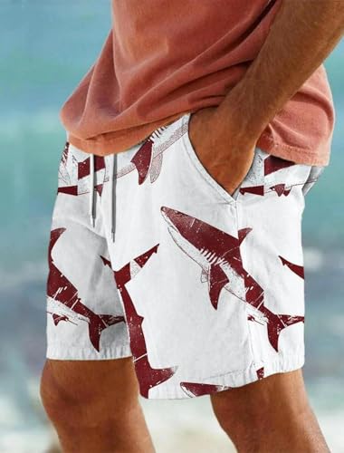 Lay U HOME Men ' s Shark 3D Gedruckt Strand Hosen Männer Sommer Atmungsaktiv Shorts Fitness Street Shorts für Männer Ropa Hombre von Lay U HOME