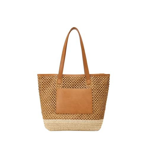 Lay U HOME Mode große-Kapazität one-Schulter Eimer Tasche Frauen Woven Stroh Strand Tasche Handtasche Bag von Lay U HOME