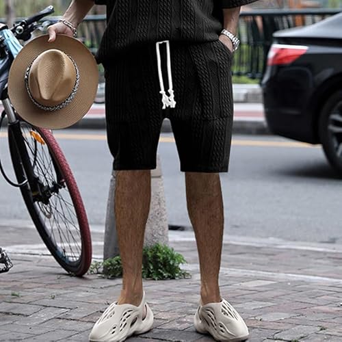 Lay U HOME Multi-Tasche Shorts Männer Sommer lose Sport und Freizeit Jacquard-fünf-Punkt Shorts Männer von Lay U HOME