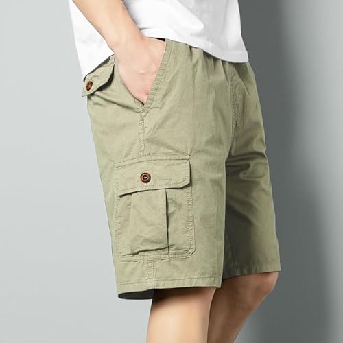 Lay U HOME Multi-Tasche Tooling Shorts Männer Sommer fünf-Punkt Hosen für Männer Baumwolle lose große Größe Casual Hosen Hosen von Lay U HOME