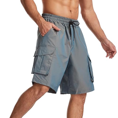 Lay U HOME Nylon-Overalls-Shorts für Männer Farbe-ändern gewebte große Größe lose Fitness Jogging Sport fünf-Punkt-Hose von Lay U HOME
