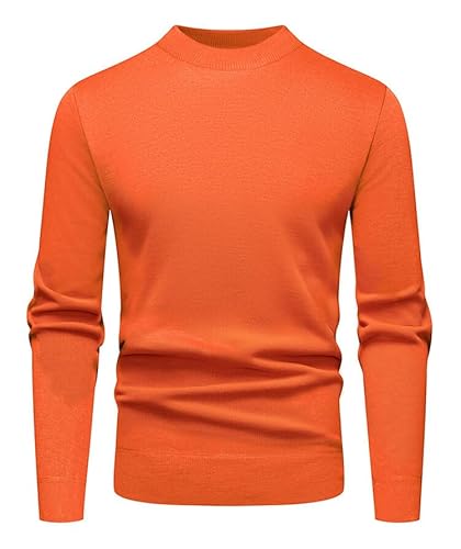 Lay U HOME Pullover Herbst und Winter Casual Herren Rundhals-Pullover solid Color Plus samt warme gestrickte Bodenbildung Shirt von Lay U HOME