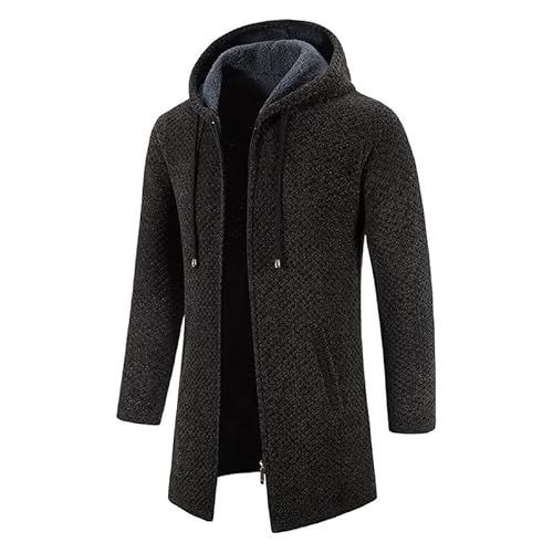 Lay U HOME Pullover Herren mid-Länge Jacke lose gestrickte Strickjacke Winter verdickt Plus samt Jacket Outer Threading-Kleidung von Lay U HOME