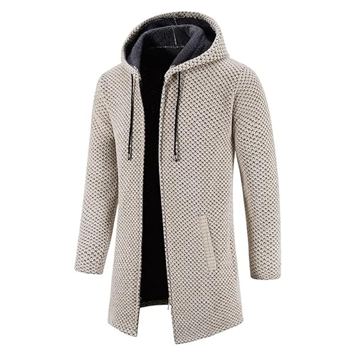 Lay U HOME Pullover Herren mid-Länge Jacke lose gestrickte Strickjacke Winter verdickt Plus samt Jacket Outer Threading-Kleidung von Lay U HOME