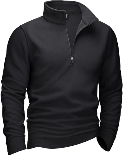 Lay U HOME Quartal-Zip Pullover Tops Herren Rollkragen Sweatshirts Casual Warme Pullover Athletic Running Sport Hoodie Shirts von Lay U HOME