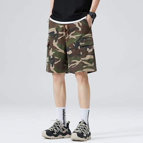 Lay U HOME Sommer Camouflage Shorts Männer lose gerade Casual Hosen einfache Overalls Männer Sport fünf-Punkt Hosen Männer von Lay U HOME