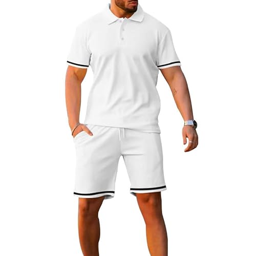 Lay U HOME Sommer Herren Kurzarm-Anzug Shirt Short-Sleeved Shorts Sport und Freizeit Zwei-Stück Anzug von Lay U HOME