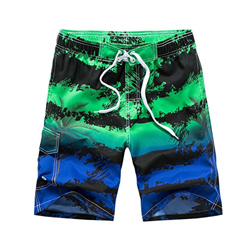 Lay U HOME Sommer Männer lose Casual fünf-Punkt Hosen gestreiften Druck Meer große Größe Strand Shorts Männer von Lay U HOME