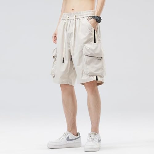 Lay U HOME Sommer-Overalls Shorts Männer Casual Hosen lose Hose Sport Verschleiß EIS Seide fünf-Punkt-Hose von Lay U HOME