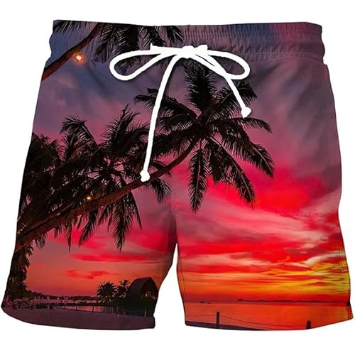 Lay U HOME Sommer Strand Shorts Männer Casual Board Shorts 3D Gedruckt Badeanzug Homme 2024Ropa Mode Urlaub Surf Shorts Schwimmen von Lay U HOME