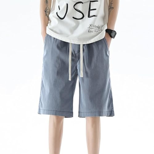 Lay U HOME Sommer dünne EIS Seide Denim-Shorts Herren Lyocell Casual fünf-Punkt Hosen für Männer von Lay U HOME