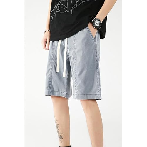 Lay U HOME Sommer dünne EIS Seide Denim Shorts Männer Casual fünf-Punkt Hosen äußeren tragen von Lay U HOME