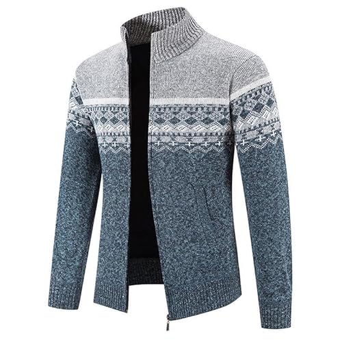 Lay U HOME Strickwaren Herren Jacke Herbst und Winter Kapuzenjacke Plus samt verdickt Pullover äußere tragen gedruckt Pullover top von Lay U HOME