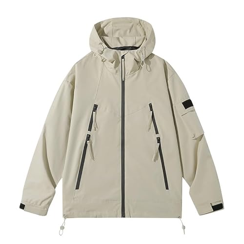 Lay U HOME Tooling Jacke Herren Sport und Freizeit-wasserdichte Jacke solid Color Jacke von Lay U HOME