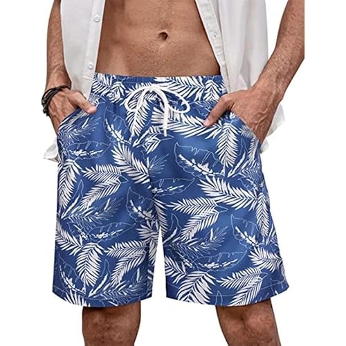 Lay U HOME Urlaub Strand Shorts Männer 3D Gedruckt Floral Casual Shorts Board Shorts Elastische Bandage Badeanzug Fun-Beach-Shorts von Lay U HOME