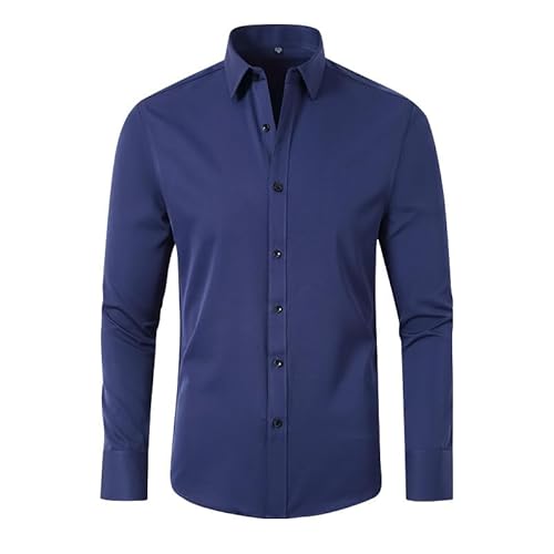 Lay U HOME Vier-seitige Stretch Shirt Herren Slim-fit dünne Männer Muskel Shirt Anti-Falten-Nicht-Eisen Männer Kleidung von Lay U HOME