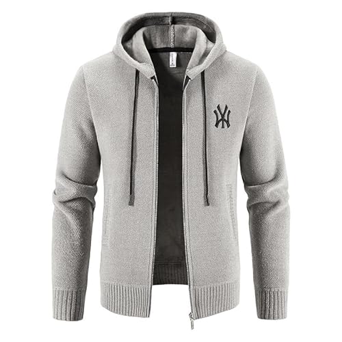 Lay U HOME Winter Men ' s Plus Velvet verdickt Kapuzen Sweater Strickjacke Jacke äußere tragen Lange-ärmeln Casual lose Pullover von Lay U HOME