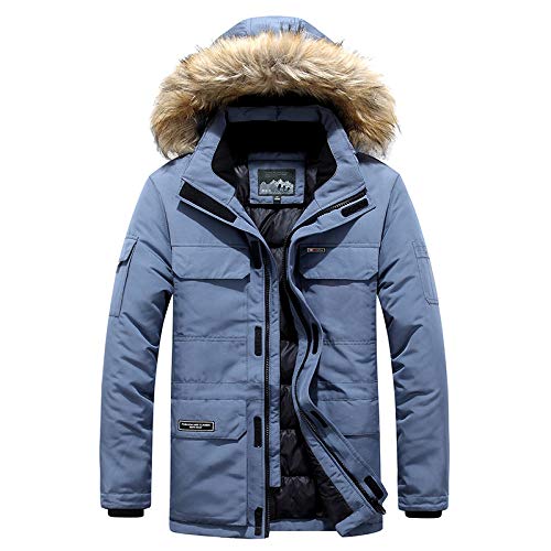 Lay U HOME Winter Plus samt verdickte abnehmbare Hut gepolsterte Jacke Casual große Größe Tooling kalt-Beweis und warm-halten von Jacke von Lay U HOME