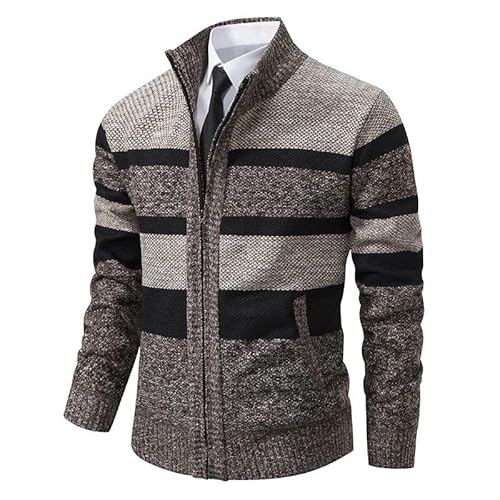 Lay U HOME Winter Strickjacke Pullover Männer Kleidung Frühling Herbst Trend Stehen Kragen Casual Sweatercoat Pullover von Lay U HOME