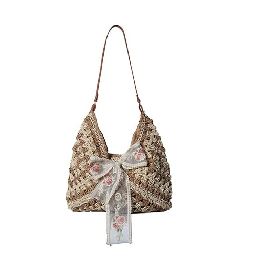 Lay U HOME Woven Mode Sommer Tasche Strand Tasche weibliche Retro große-Kapazität Tasche von Lay U HOME