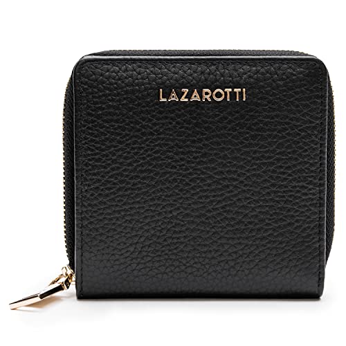 Lazarotti Bologna kompakte Leder Geldbörse Damen | mit Druckknopf, Reißverschlussfach, 6 Kartenfächer, RFID-Schutz | 10 x 10 x 2,5 cm Lazarotti Bologna kompakte Leder Geldbörse Damen | mit Druckknopf, Reißverschlussfach, 6 Kartenfächer, RFID-Schutz | 10 x 10 x 2,5 cm von Lazarotti