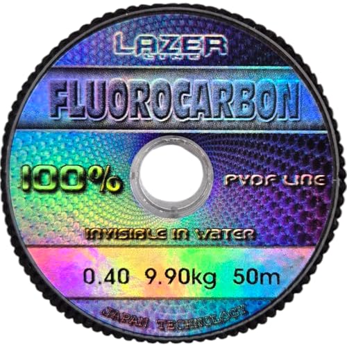 LAZER LINE Fluorocarbon Angelschnur 50m Dia 0,40mm Test 9,9kg - Transparent Vorfachschnur für Hecht Zander Barsch Forelle Karpfen - Fluorocarbon Vorfach - Raubfish Angeln Schnur – Flourocarbonschnur LAZER LINE Fluorocarbon Angelschnur 50m Dia 0,40mm Test 9,9kg - Transparent Vorfachschnur für Hecht Zander Barsch Forelle Karpfen - Fluorocarbon Vorfach - Raubfish Angeln Schnur – Flourocarbonschnur von Lazer Line