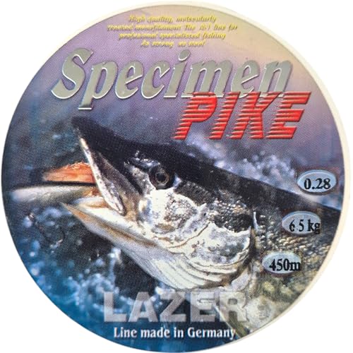 LAZER LINE Hecht Monofil Angelschnur 450m Dia 0,28mm Test 6,5kg - Grün Schnur - Barsch & Zander Angel - Spinner Angeln - Raubfish Rig - Monofilament Angelsehne - Nylonfaden Vorfach – Vorfachschnur LAZER LINE Hecht Monofil Angelschnur 450m Dia 0,28mm Test 6,5kg - Grün Schnur - Barsch & Zander Angel - Spinner Angeln - Raubfish Rig - Monofilament Angelsehne - Nylonfaden Vorfach – Vorfachschnur von Lazer Line