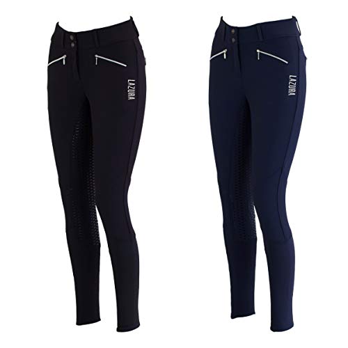 Lazura - Damen Reithose Silikon Vollbesatz Helena Hochbund schwarz 38 Lazura - Damen Reithose Silikon Vollbesatz Helena Hochbund schwarz 38 von Lazura