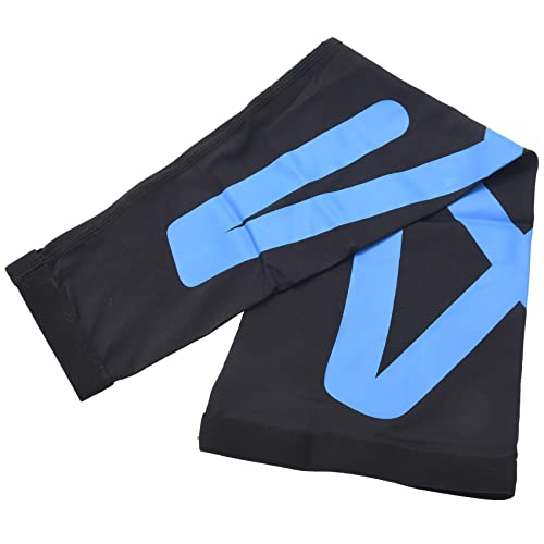 Lbvzxkad Unisex Running Basketball Sport Compression Kniebein WadenstüTze Stretch Brace Langarm Protector Wrap (Schwarz + Blau L) von Lbvzxkad