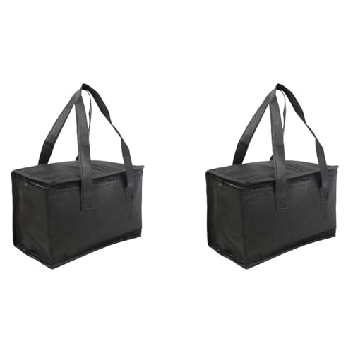 Lckiioy 2X Tragbare Isolierte Lunchtasche, Kühltasche, Bierliefertasche, Faltbare -Picknicktasche, Warmhaltetasche für Kalte Speisen von Lckiioy