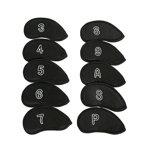 Ldabrye 10Pcs Eisen Headcover wasserdichte Putter Iron Head Club Headcover Set Mit Anzahl Passen Die Meisten Marke von Ldabrye