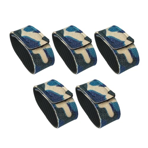 Ldabrye 5Pcs Angepasst Tackle Haken Tie Strap Angelrute Krawatte Strap Angelrute Tragen Strap Outdoor von Ldabrye