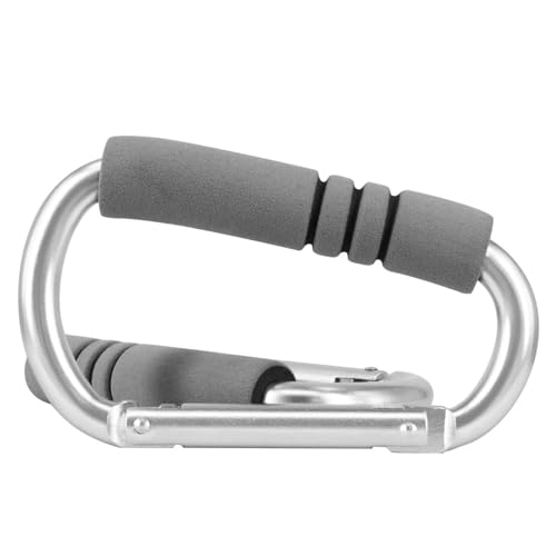 Ldabrye D-förmiger Karabiner mit Schwämmen, Haken, Kinderwagen-Clip, Karabiner, Einkaufstaschenhalter, Griff, Einkaufstaschen-Haken-Clip von Ldabrye