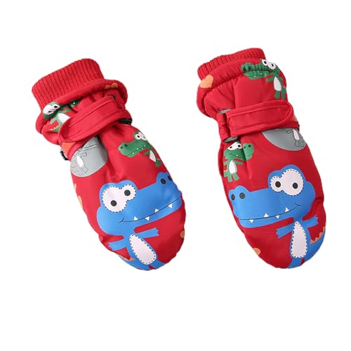 Ldabrye Warme Winterhandschuhe für Kinder, Cartoon-Skihandschuhe, verdickte und isolierte Handschuhe mit Cartoon-Muster für Kinder von Ldabrye