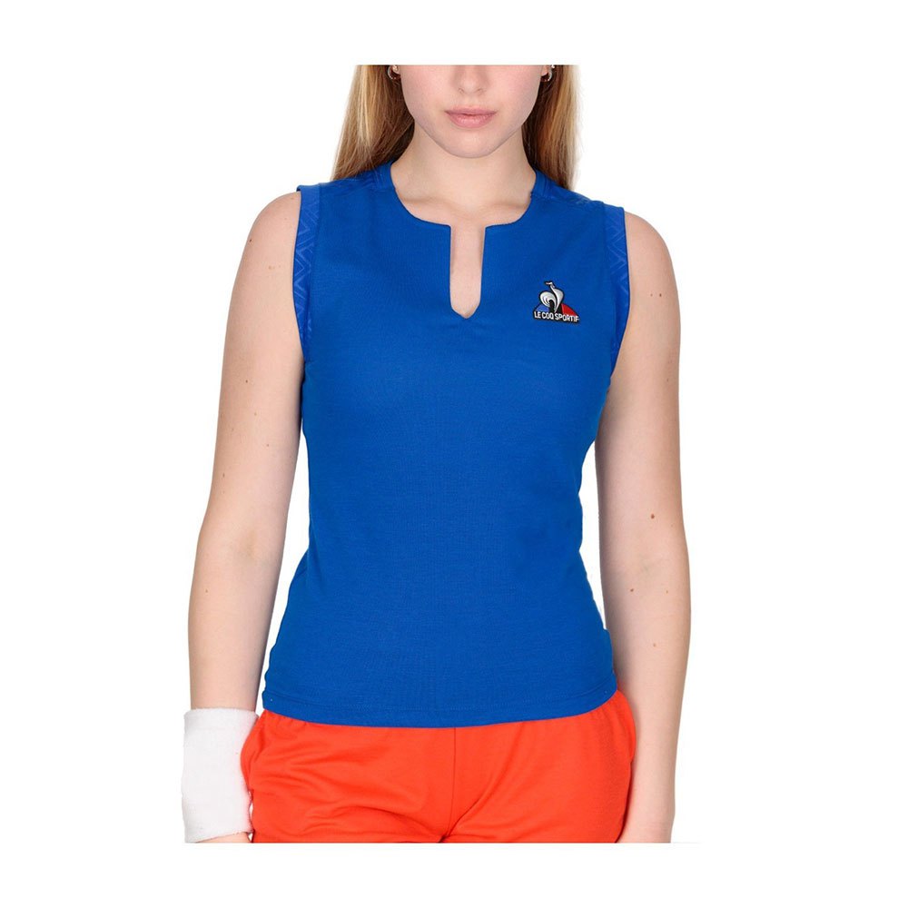 Le Coq Sportif Logo Sleeveless T-shirt Blau L Frau von Le Coq Sportif