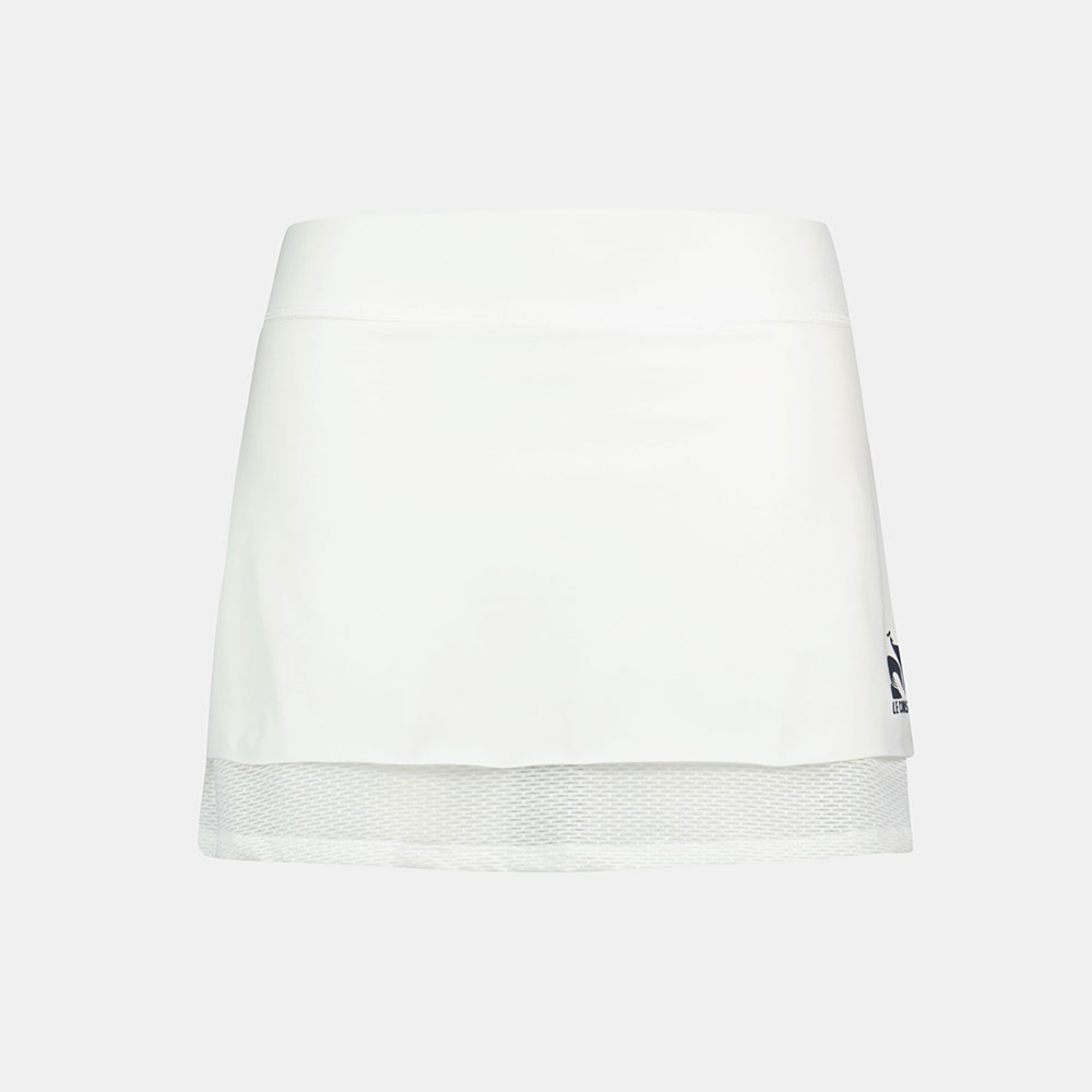 Le Coq Sportif Tennis Pro 24 N°1 Skirt Weiß XS Frau von Le Coq Sportif