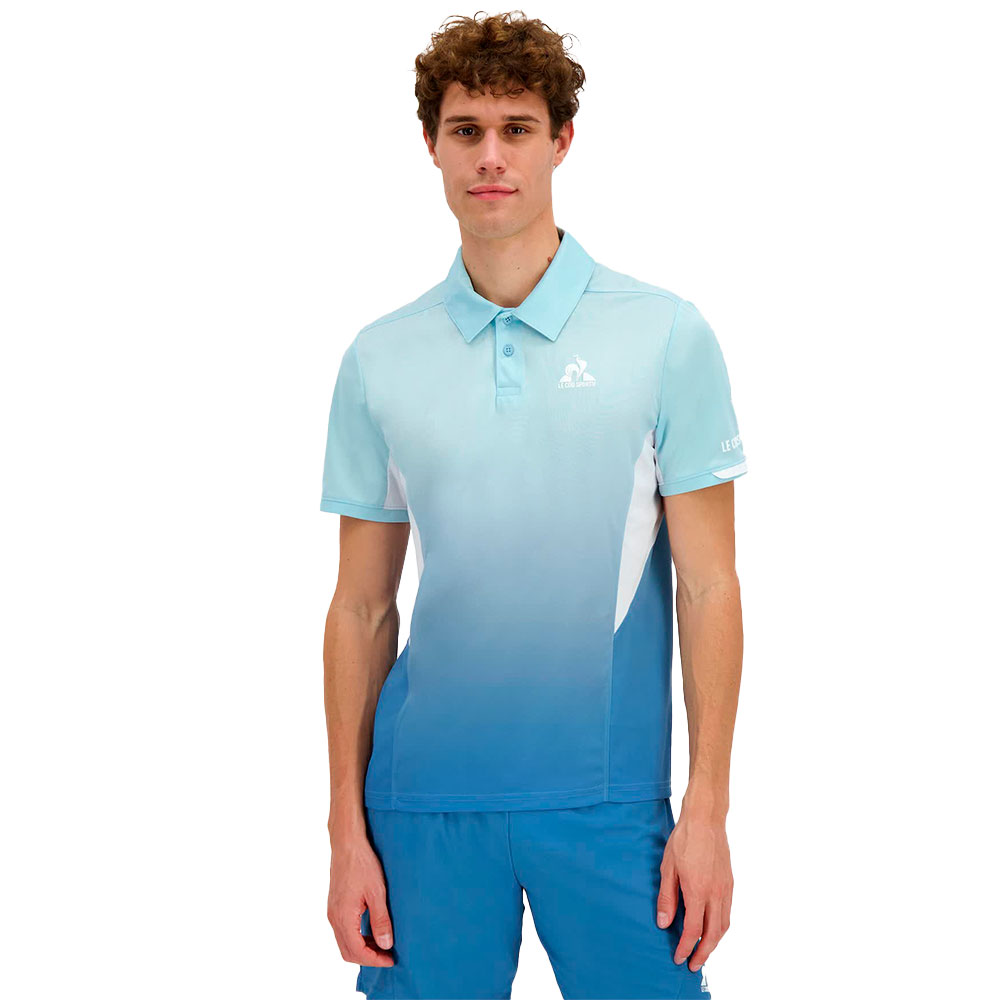 Le Coq Sportif Tennis Pro 25 N°1 Short Sleeve Polo Blau M Mann von Le Coq Sportif