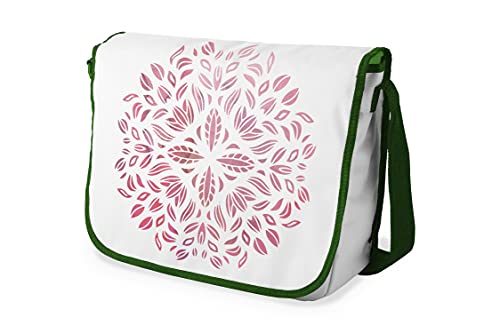 Le Jardin du Lin Digital Bedruckte Messenger Schultaschen mit Khaki Riemen für Mädchen und Jungen, Zurück zur Schule, Kuriertaschen für Schüler, Umhängetaschen, Größe: 29x36 Cm von Bonamaison