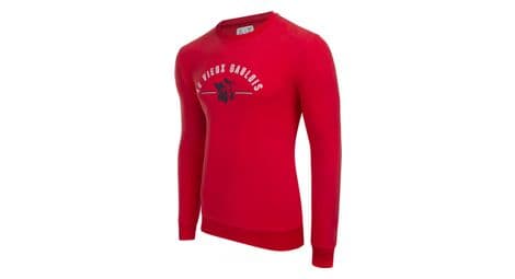 lebram  amp  sport vintage sweatshirt le vieux gaulois   hexagon cherry tomatoe   rot von LeBram