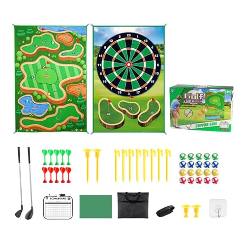 Indoor-Golf-Chipping-Spiel,Golf-Chipping-Spiel | Chipping-Matte für Kinder-Golfübungen | Putting Dart-Golfspiel für Hinterhof-Gartenaktivitäten für Wohnzimmer, Schlafsaal von LeKing