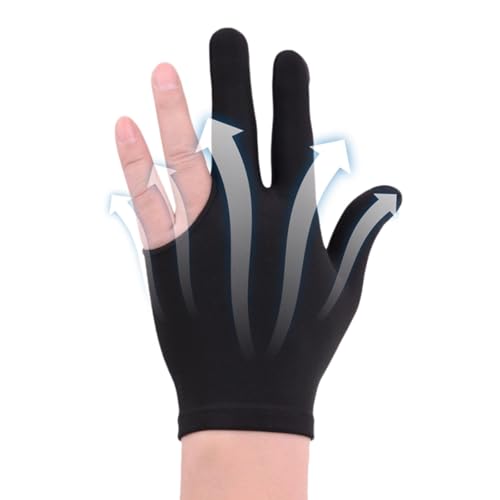 LeKing Billard-Handschuhe für die Linke Hand,Billardtisch-Handschuhe für die Linke Hand - Billard-Queue-Handschuhe für Herren,Elastische Show-Handschuhe für Herren und Damen für Billardschützen, von LeKing