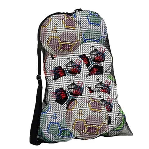 LeKing Fußball-Netztasche, Basketball-Ausrüstungstasche - Strandtasche Aufbewahrungstasche wasserdicht | Übergroße Strandspielzeug-Aufbewahrungstasche mit Kordelzug für Volleyball-Trainingsgeräte von LeKing