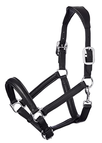 LeMieux Anatomic Leather Headcollar Anatomisches Lederhalfter, Schwarz, Cob von LeMieux