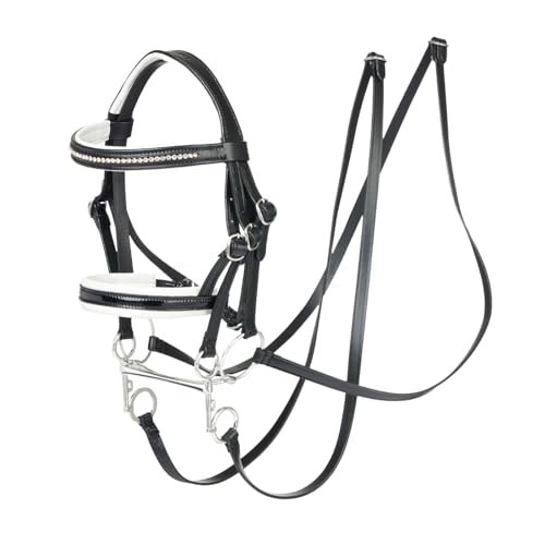 LeMieux Hobby Horse Doppeltrense schwarz - passend für Hobbypferde - Leder mit funktionalen Schnallen - Zwei Sätze Zügel - Lernspielzeug LeMieux Hobby Horse Doppeltrense schwarz - passend für Hobbypferde - Leder mit funktionalen Schnallen - Zwei Sätze Zügel - Lernspielzeug von LeMieux