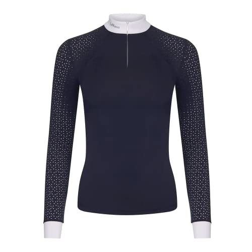 LeMieux Reitsport-Shirt für Damen, langärmelig, für Pferdeshow, Wettkampf-Shirts und Reitbekleidung, navy, 38 von LeMieux